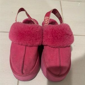Pink Ugg Platform Slippers